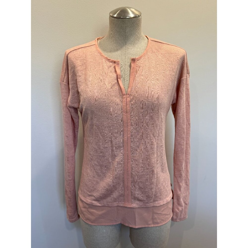 Sanctuary NWT Split Neck Top in Peach Size XS - Picture 1 of 6